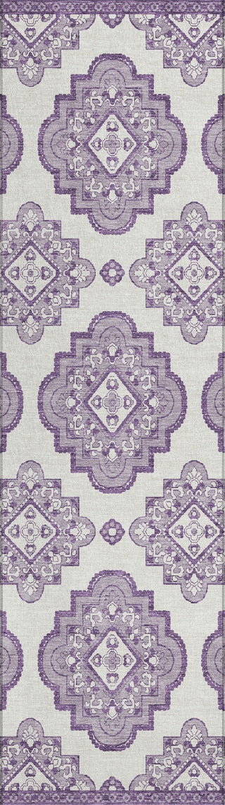 Piper Looms Chantille Medallions ACN878 Lavender Machine Washable Area Rug Runner Main Image