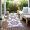 Piper Looms Chantille Medallions ACN878 Lavender Machine Washable Area Rug Runner Outdoor Lifestyle Image Feature