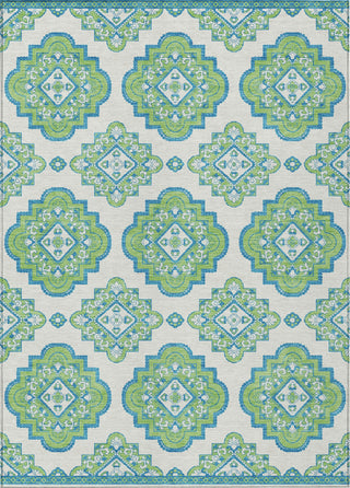Piper Looms Chantille Medallions ACN878 Lime Machine Washable Area Rug main image