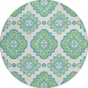 Piper Looms Chantille Medallions ACN878 Lime Machine Washable Area Rug Round Main Image