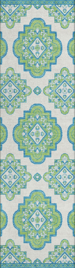 Piper Looms Chantille Medallions ACN878 Lime Machine Washable Area Rug Runner Main Image
