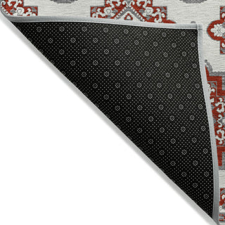 Piper Looms Chantille Medallions ACN878 Red Machine Washable Area Rug Backing Image