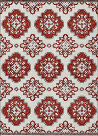 Piper Looms Chantille Medallions ACN878 Red Machine Washable Area Rug main image