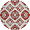 Piper Looms Chantille Medallions ACN878 Red Machine Washable Area Rug Round Main Image
