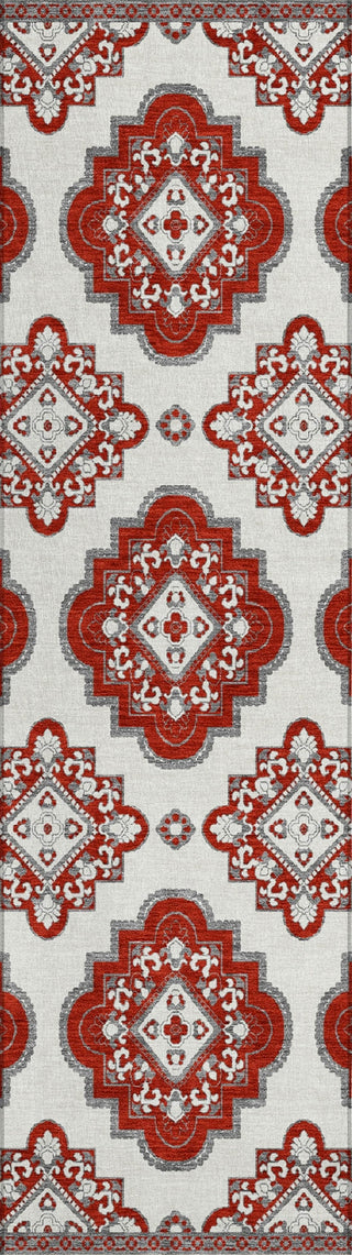 Piper Looms Chantille Medallions ACN878 Red Machine Washable Area Rug Runner Main Image