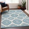 Piper Looms Chantille Medallions ACN878 Teal Machine Washable Area Rug Lifestyle Image Feature