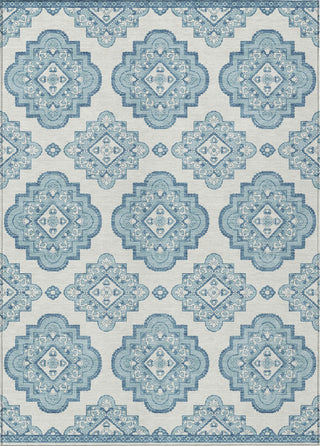 Piper Looms Chantille Medallions ACN878 Teal Machine Washable Area Rug main image