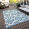 Piper Looms Chantille Medallions ACN878 Teal Machine Washable Area Rug Outdoor Lifestyle Image Feature