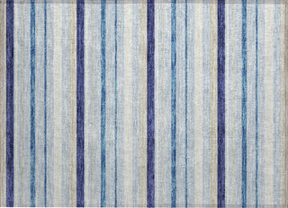 Piper Looms Chantille Stripes ACN879 Blue Machine Washable Area Rug Scatter Main Image