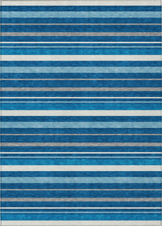 Piper Looms Chantille Stripes ACN879 Denim Machine Washable Area Rug main image