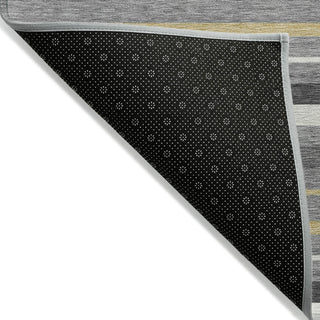 Piper Looms Chantille Stripes ACN879 Gray Machine Washable Area Rug Backing Image