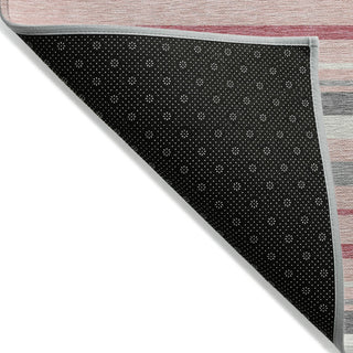 Piper Looms Chantille Stripes ACN879 Pink Machine Washable Area Rug Backing Image