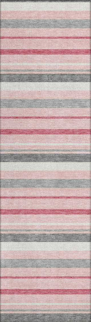 Piper Looms Chantille Stripes ACN879 Pink Machine Washable Area Rug Runner Main Image