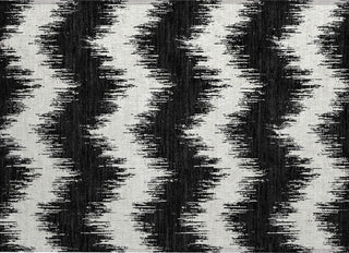 Piper Looms Chantille Chevron ACN880 Black Machine Washable Area Rug Scatter Main Image