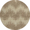 Piper Looms Chantille Chevron ACN880 Brown Machine Washable Area Rug Round Main Image