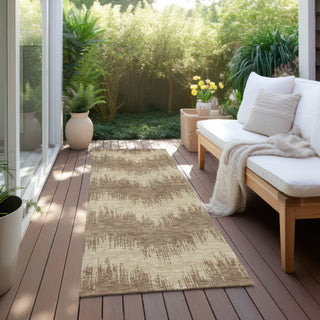 Piper Looms Chantille Chevron ACN880 Brown Machine Washable Area Rug Runner Outdoor Lifestyle Image Feature