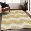 Piper Looms Chantille Chevron ACN880 Gold Machine Washable Area Rug Lifestyle Image Feature