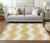 Piper Looms Chantille Chevron ACN880 Gold Machine Washable Area Rug Lifestyle Image Feature