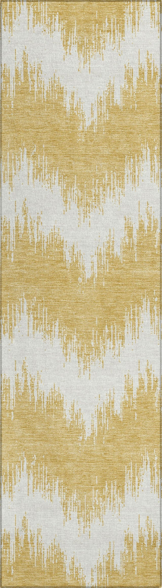 Piper Looms Chantille Chevron ACN880 Gold Machine Washable Area Rug Runner Main Image