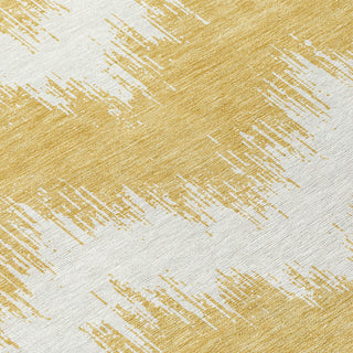 Piper Looms Chantille Chevron ACN880 Gold Machine Washable Area Rug Swatch Image