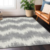Piper Looms Chantille Chevron ACN880 Gray Machine Washable Area Rug Lifestyle Image Feature
