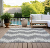 Piper Looms Chantille Chevron ACN880 Gray Machine Washable Area Rug Outdoor Lifestyle Image Feature