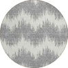 Piper Looms Chantille Chevron ACN880 Gray Machine Washable Area Rug Round Main Image