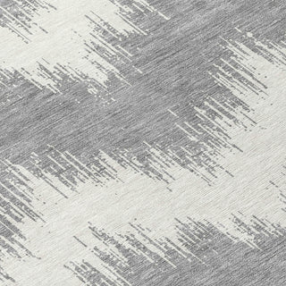 Piper Looms Chantille Chevron ACN880 Gray Machine Washable Area Rug Swatch Image