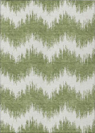 Piper Looms Chantille Chevron ACN880 Green Machine Washable Area Rug main image