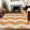 Piper Looms Chantille Chevron ACN880 Orange Machine Washable Area Rug Lifestyle Image Feature