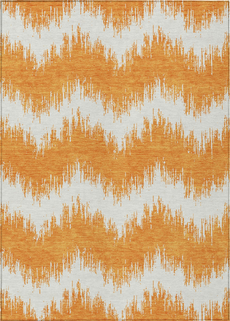 Piper Looms Chantille Chevron ACN880 Orange Machine Washable Area Rug main image