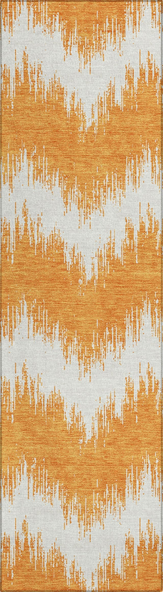 Piper Looms Chantille Chevron ACN880 Orange Machine Washable Area Rug Runner Main Image