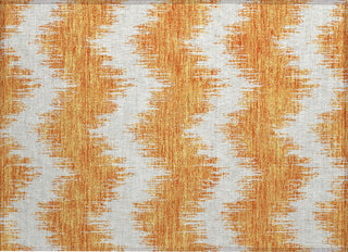 Piper Looms Chantille Chevron ACN880 Orange Machine Washable Area Rug Scatter Main Image