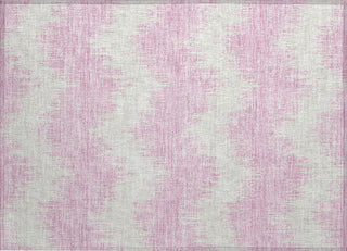 Piper Looms Chantille Chevron ACN880 Pink Machine Washable Area Rug Scatter Main Image