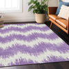 Piper Looms Chantille Chevron ACN880 Purple Machine Washable Area Rug Lifestyle Image Feature