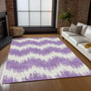 Piper Looms Chantille Chevron ACN880 Purple Machine Washable Area Rug Lifestyle Image Feature