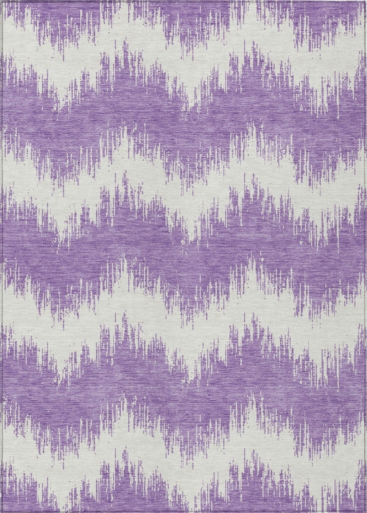 Piper Looms Chantille Chevron ACN880 Purple Machine Washable Area Rug main image