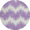 Piper Looms Chantille Chevron ACN880 Purple Machine Washable Area Rug Round Main Image