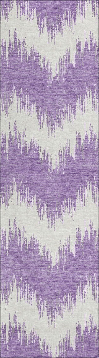 Piper Looms Chantille Chevron ACN880 Purple Machine Washable Area Rug Runner Main Image