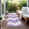 Piper Looms Chantille Chevron ACN880 Purple Machine Washable Area Rug Runner Outdoor Lifestyle Image Feature