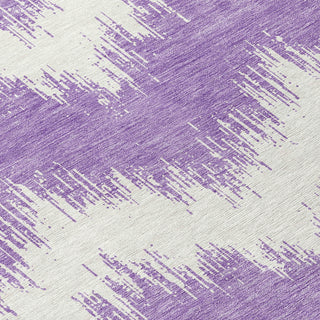 Piper Looms Chantille Chevron ACN880 Purple Machine Washable Area Rug Swatch Image