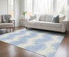 Piper Looms Chantille Chevron ACN880 Sky Machine Washable Area Rug Lifestyle Image Feature