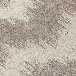 Piper Looms Chantille Chevron ACN880 Taupe Machine Washable Area Rug Swatch Image