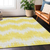 Piper Looms Chantille Chevron ACN880 Yellow Machine Washable Area Rug Lifestyle Image Feature