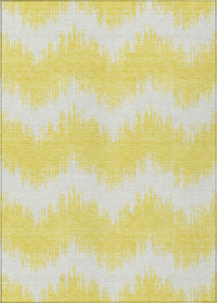Piper Looms Chantille Chevron ACN880 Yellow Machine Washable Area Rug main image