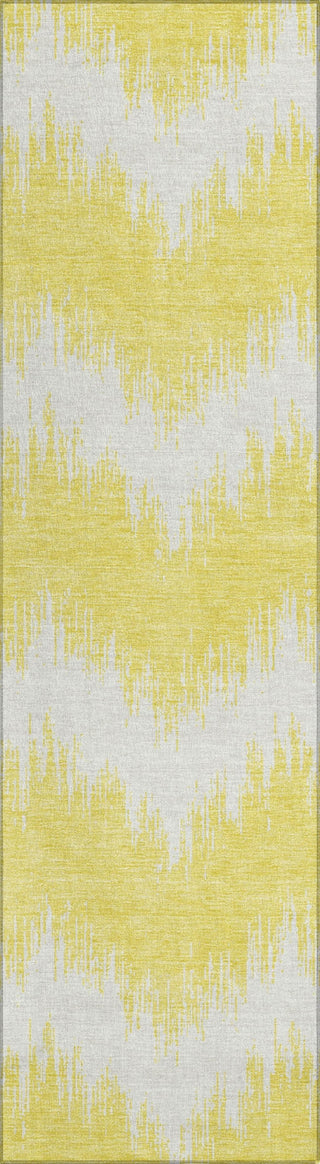 Piper Looms Chantille Chevron ACN880 Yellow Machine Washable Area Rug Runner Main Image