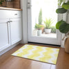 Piper Looms Chantille Chevron ACN880 Yellow Machine Washable Area Rug Scatter Lifestyle Image Feature