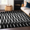 Piper Looms Chantille Diamonds ACN881 Black Machine Washable Area Rug Lifestyle Image Feature