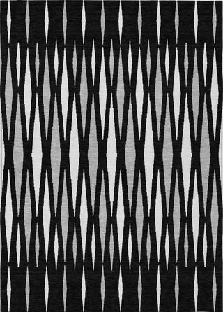 Piper Looms Chantille Diamonds ACN881 Black Machine Washable Area Rug main image