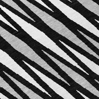 Piper Looms Chantille Diamonds ACN881 Black Machine Washable Area Rug Swatch Image